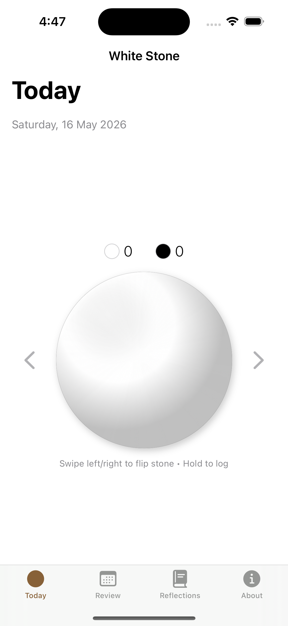 Today view with the four-tab navigation